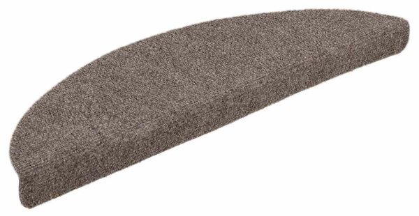Schodové rohože samolepicí 5 ks 56 x 17 x 3 cm béžové půlkulaté 149692