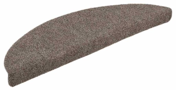 Schodové rohože samolepicí 10 ks 56 x 17 x 3 cm béžové půlkulaté 149693