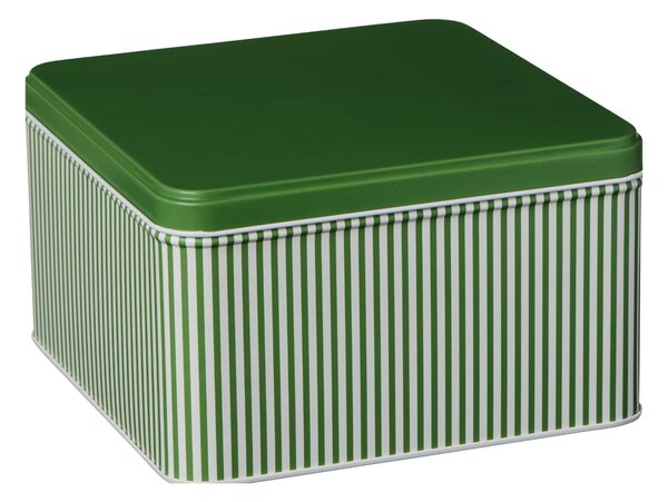 Plechový box s víkem Green Stripes Large