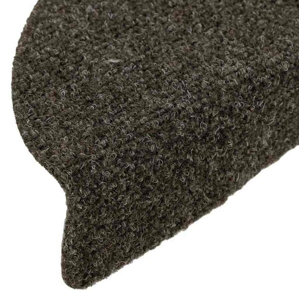 Schodové rohože samolepicí 10 ks 56x17x3 cm antracitové půlkulaté 149691