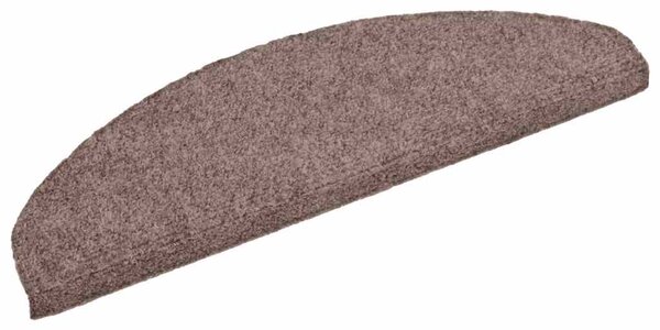 Schodové rohože samolepicí 10 ks 65 x 21 x 4 cm světle hnědé, půlkulaté, velké 149699