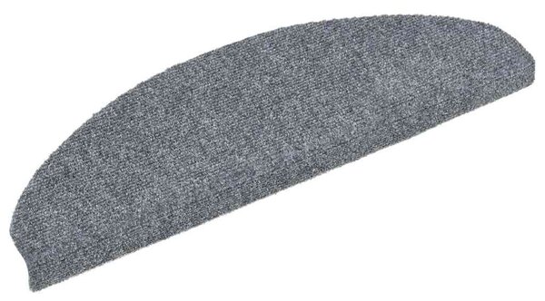 Schodové rohože samolepicí 5 ks 65 x 21 x 4 cm světle šedé, půlkulaté, velké 149704