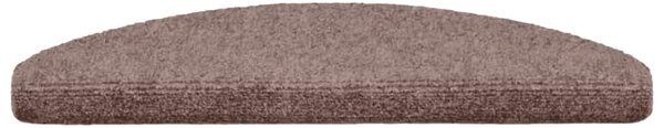Schodové rohože samolepicí 10 ks 65 x 21 x 4 cm světle hnědé, půlkulaté, velké 149699