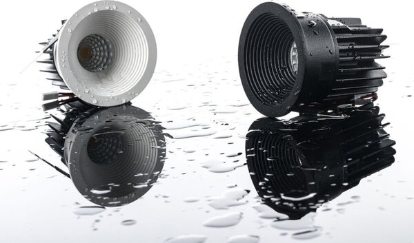 LED2 2111033DT SPLASH zápustné bodové svítidlo LED D76mm 7W/525lm 3000K IP54 TRIAC černá