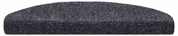 Schodové rohože samolepicí 5 ks 65 x 21 x 4 cm tmavě šedé, půlkulaté, velké 149700