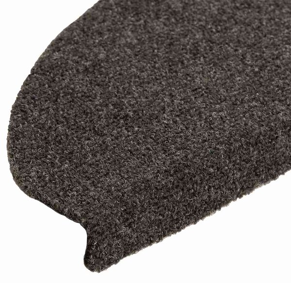 Schodové rohože samolepicí 5 ks 65 x 21 x 4 cm antracitové, půlkulaté, velké 149714