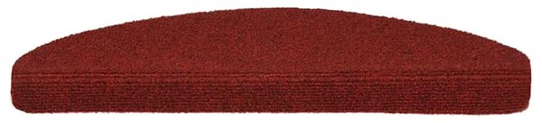 Schodové rohože samolepicí 5 ks 65 x 21 x 4 cm vínově červené, půlkulaté, velké 149706