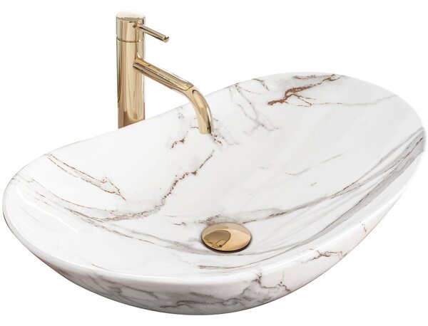 Rea Royal 60 umyvadlo, 62 x 36 cm, napodobenina kamene Aiax, REA-U8548