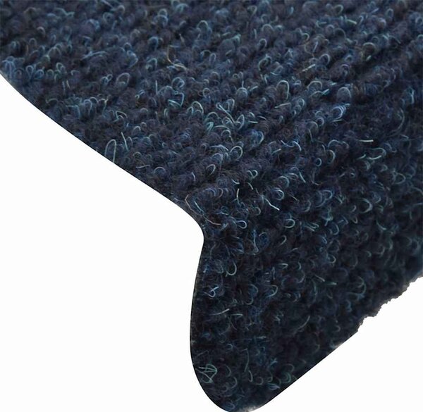 Schodové rohože samolepicí 5 ks 65 x 21 x 4 cm tmavě modré půlkulaté velké 149718