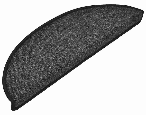 Schodové rohože 10 ks 56 x 17 x 3 cm antracitové půlkulaté 149735