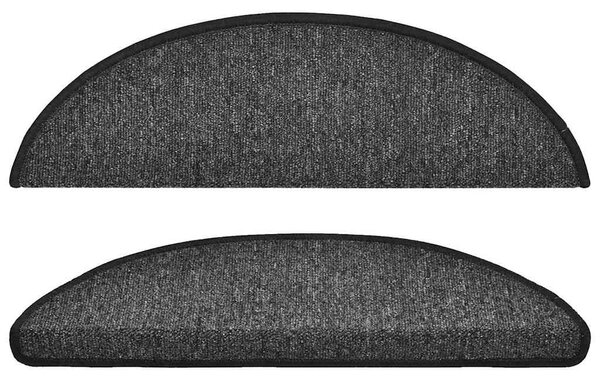 Schodové rohože 10 ks 56 x 17 x 3 cm antracitové půlkulaté 149735