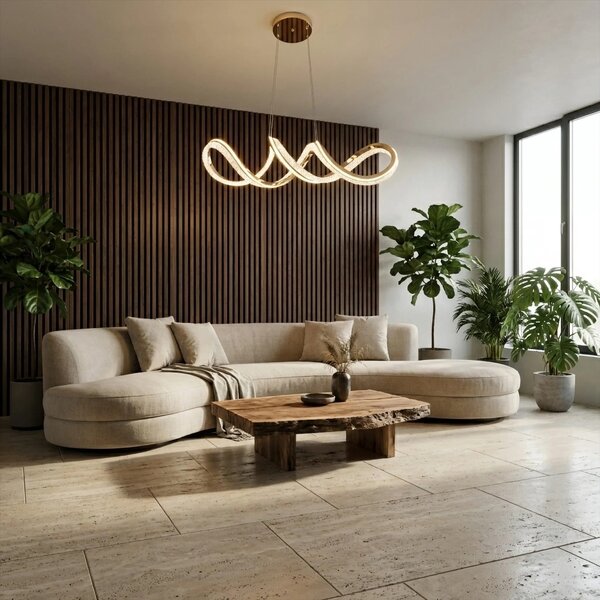 Toolight Závěsné LED osvětlení Modern G154-CP zlaté