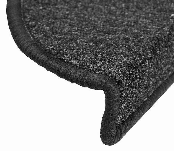 Schodové rohože 10 ks 56 x 17 x 3 cm antracitové půlkulaté 149735