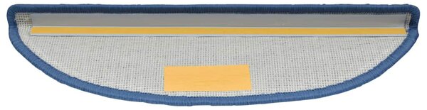 Schodové rohože 10 ks 56 x 17 x 3 cm modré, půlkulaté 149749