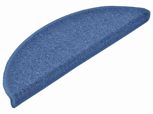 Schodové rohože 10 ks 56 x 17 x 3 cm modré, půlkulaté 149749