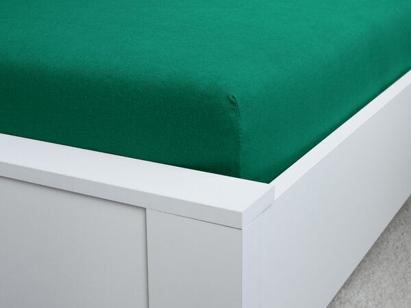XPOSE® Jersey prostěradlo Exclusive - zelenkavé 200x220 cm