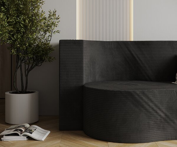 Rozkládací pohovka TWIST ČERNÁ SZTRUKS 120x200