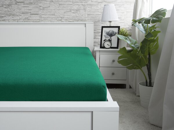 XPOSE® Dětské jersey prostěradlo Exclusive - zelenkavá 70x140 cm