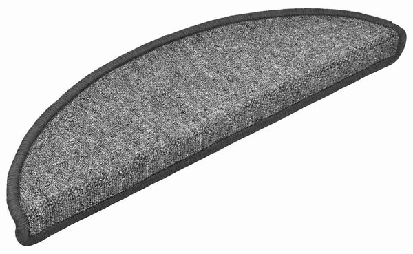 Schodové rohože 10 ks 56 x 17 x 3 cm tmavě šedé, půlkulaté 149737
