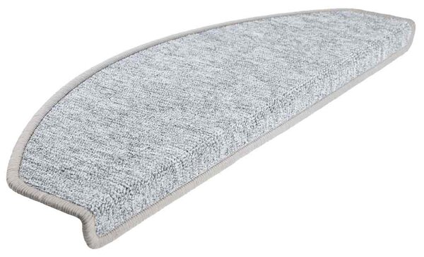 Schodové rohože 10 ks 65 x 24 x 4 cm světle šedé, půlkulaté, velké 149757