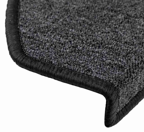 Schodové rohože 10 ks 65 x 24 x 4 cm antracitové, půlkulaté, velké 149751