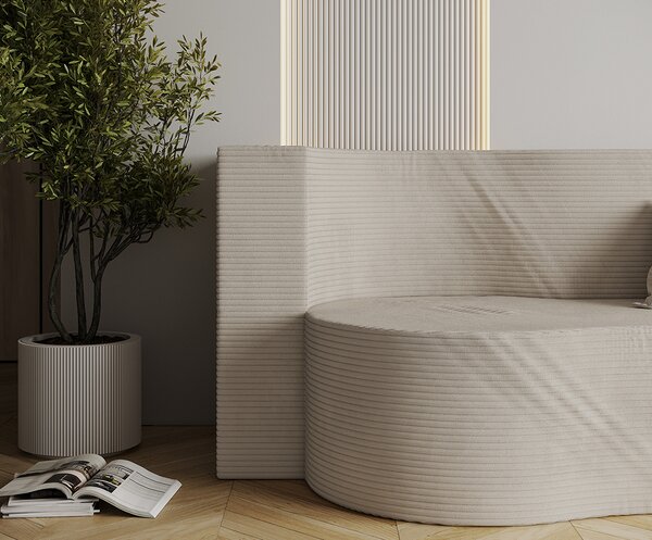 Rozkládací pohovka TWIST KRÉMOVÁ SZTRUKS 120x200