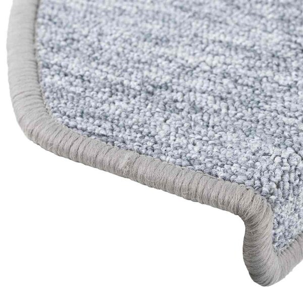 Schodové rohože 10 ks 65 x 24 x 4 cm světle šedé, půlkulaté, velké 149757