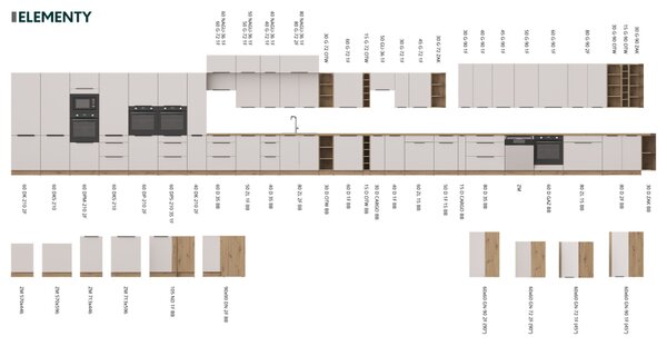 Dolní kuchyňská skříňka Solea 105 ND 1F BB, Barva: dub artisan / kašmír 5903211472855