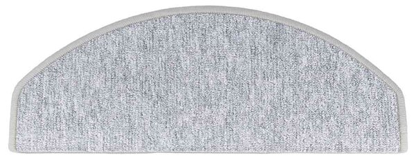Schodové rohože 10 ks 65 x 24 x 4 cm světle šedé, půlkulaté, velké 149757