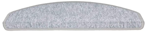 Schodové rohože 10 ks 65 x 24 x 4 cm světle šedé, půlkulaté, velké 149757