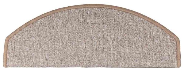 Schodové rohože 10 ks 65 x 24 x 4 cm světle hnědé, půlkulaté, velké 149755