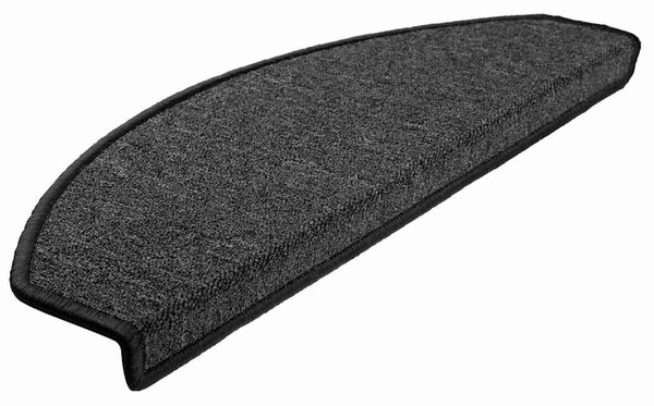 Schodové rohože 10 ks 65 x 24 x 4 cm antracitové, půlkulaté, velké 149751