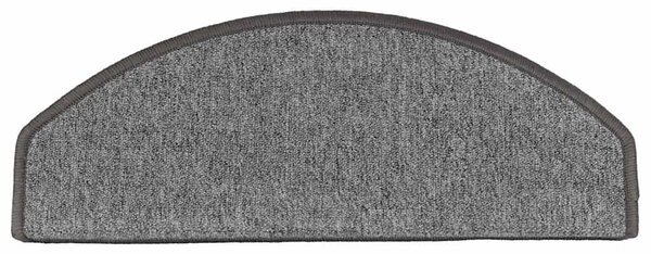 Schodové rohože 10 ks 65 x 24 x 4 cm tmavě šedé, půlkulaté, velké 149753