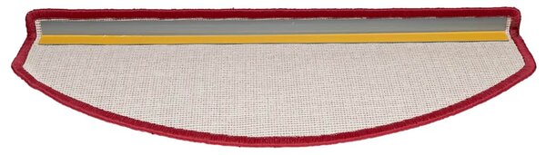 Schodové rohože 10 ks 65 x 24 x 4 cm červené půlkulaté velké 149761
