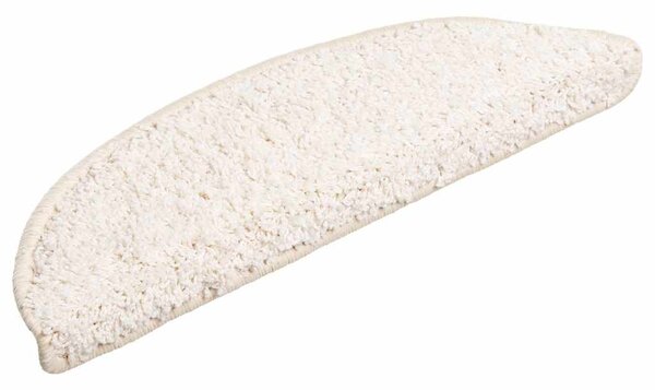 Schodové rohože 10 ks 56 x 17 x 3 cm bílé půlkulaté 149795