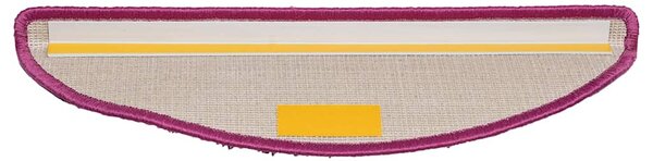 Schodové rohože 10 ks 56x17x3 cm fialové půlkulaté 149793