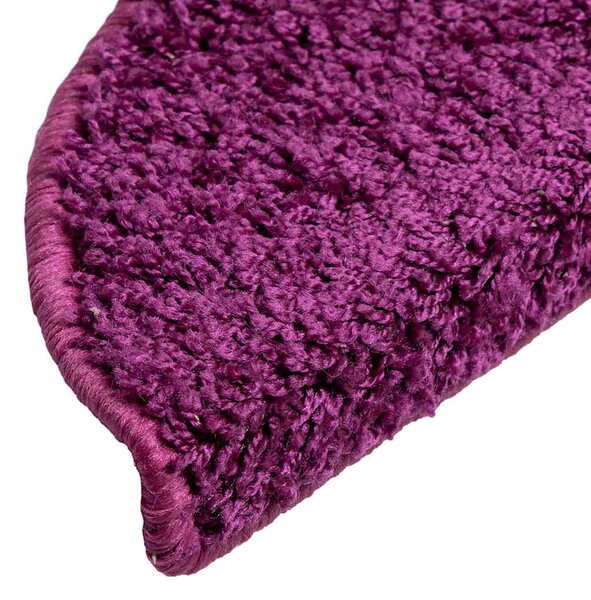 Schodové rohože 10 ks 56x17x3 cm fialové půlkulaté 149793