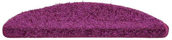 Schodové rohože 10 ks 56x17x3 cm fialové půlkulaté 149793