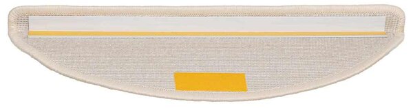 Schodové rohože 10 ks 56 x 17 x 3 cm bílé půlkulaté 149795