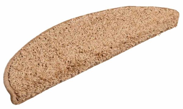 Schodové rohože 10 ks 56 x 17 x 3 cm béžové, půlkulaté 149787