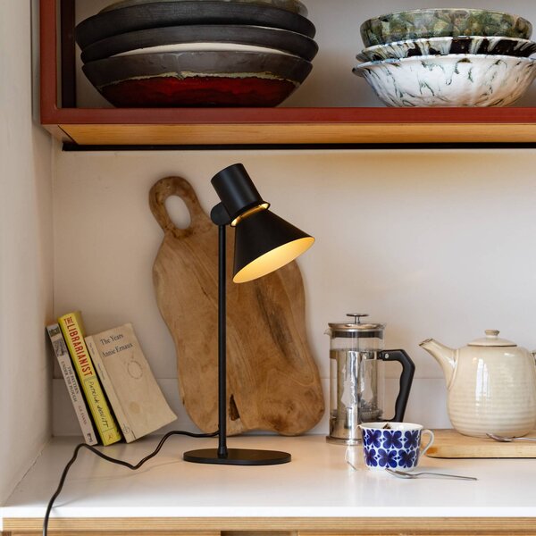 Anglepoise Stolní lampa typ 80 T1, matná černá, 48 cm, kov, Černá, Obývací pokoj / jídelna, Hliník, Design
