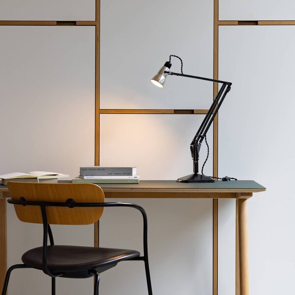 Anglepoise Stolní lampa Original 315, stříbrná/černá, Černá, Pracovna / kancelář, Hliník, Design
