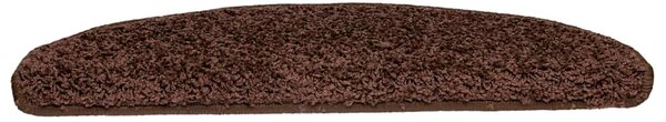 Schodové rohože 10 ks 65 x 21 x 4 cm hnědé, půlkulaté, velké 149805