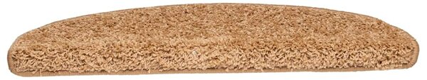 Schodové rohože 10 ks 65 x 21 x 4 cm béžové, půlkulaté, velké 149803