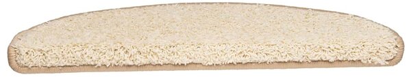 Schodové rohože 10 ks 65 x 21 x 4 cm krémové, půlkulaté, velké 149807
