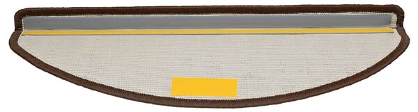 Schodové rohože 10 ks 65 x 21 x 4 cm hnědé, půlkulaté, velké 149805