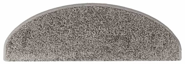 Schodové rohože 10 ks 65 x 21 x 4 cm šedé, půlkulaté, velké 149799