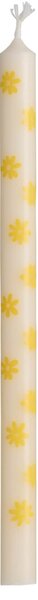 Svíčka Taper Yellow Flowers 20 cm