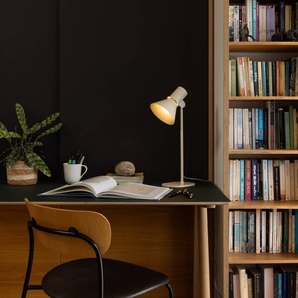 Anglepoise Stolní lampa typ 80 T1, béžová, 48 cm, kovová, Krémová / jantar, Obývací pokoj / jídelna, Hliník, Design