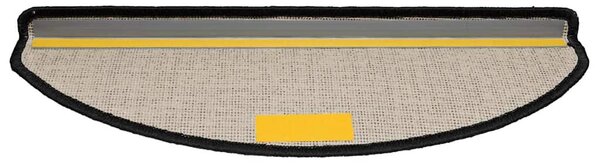 Schodové rohože 10 ks 65 x 21 x 4 cm černé, půlkulaté, velké 149801
